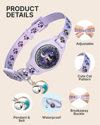 Cat Collar with Airtag Holder, 2 Pack Waterproof Breakaway Kitten Collar - Image 3