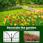6 Panels No Dig Decorative Garden Fence, 25in x 12.2ft Animal Barrier Fencing - Image 7