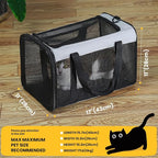Soft-Sided Cat Carrier for Small-Medium Cats, Puppies up to 15 Lb, Airline - Image 2