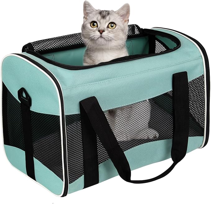Cat Carrying Case Pet Dog Carrier Soft-Sided Cat Bag Airline Approved, Pet - Image 6