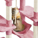 Yaheetech Cat Tree Cat Tower, 63in Multi-Level Kitten Tree w/Sisal-Covered - Image 6