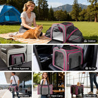 Pet Carrier with Wheels Up to 33 lbs Airline Approved Cat Carrier Rolling Pet - Image 6