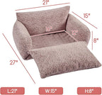 Hollypet Cat Bed Fluffy Plush Mutifuctional Double-Layer Soft Pet Couch - Image 3
