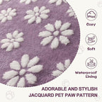 Waterproof Blanket for Dog Puppy Cat, Cute 3D Textured Flower Dog Blanket for - Image 5