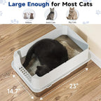 TENTIZON Stainless Steel Cat Litter Box - Image 7