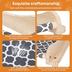 Elevated Wooden Cat Bed – 24"x15.7"x5.9" Breathable Hammock Pet Bed - Image 3