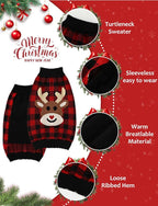 Dog Christmas Sweater, Soft Warm Pet Clothes Coat - Image 3