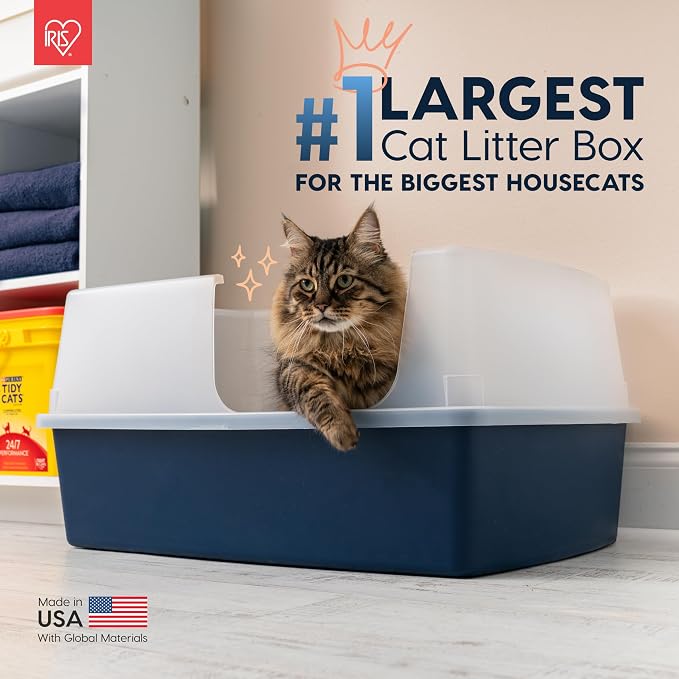 IRIS USA XX-Large Side Entry Cat Litter Box, Open Top Extra Large Litter Box - Image 4