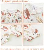 Unisex Summer Trendy 2-Pack Rompers Short Sleeve Zipped Bodysuit Infant Cotton - Image 4