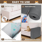 Cat Scratch Furniture Protector, 78.7"x15.8" Cat Scratching Mat, Trimmable - Image 6