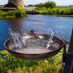 DREAMSOUL Deck Mounted Bird Bath Metal Birdbath Bowl Unheated - Image 6