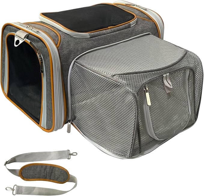 Mr. Peanut's Expandable Airline Approved Soft Sided Pet Carrier, Luxury Travel by MrPeanuts