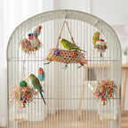 Morezi Bird Swing for cage Parakeet Parrot Swing Wood Ladder Toy Accessories - Image 6