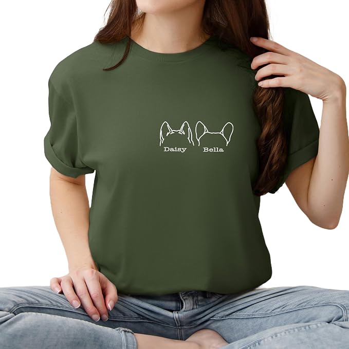 Custom Dog Mom Shirt for Women Pet Ears Sweatshirt - Image 7