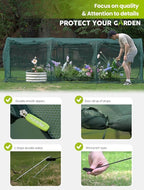 Poray Large 12.3X4FT Tunnel Plant Netting Cover, 4.1FT Tall Crop Cage Tomato - Image 6
