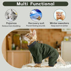 PUMYPOREITY Sticky Hair Cat Clothes, Prevent Hair Loss Cat Pajamas, Soft Cat - Image 5