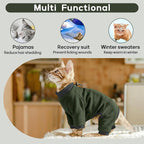 PUMYPOREITY Sticky Hair Cat Clothes, Prevent Loss Pajamas, Soft Sweaters - Image 5