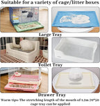 BNOSDM 50 PCS Disposable Rabbit Cage Liner Plastic Guinea Pig Cage Bedding - Image 7
