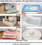 BNOSDM 100 PCS Disposable Rabbit Cage Liner Plastic Guinea Pig Cage Bedding - Image 7