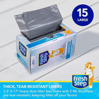 Fresh Step Drawstring Cat Litter Box Liners, Unscented Heavy Duty Kitty Litter - Image 2