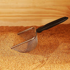 Cat Litter Scoop Stainless Steel Mesh Scooper Long Handle Deep Shovel Non-Stick - Image 4