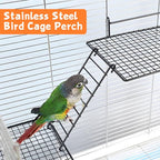 BNOSDM 4 PCS Bird Perches Platform, Stainless Steel Grid Platform - Image 6