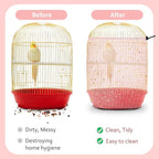 Bird Cage Seed Catcher, 45-90'' Adjustable Bird Cage Cover, Universal Nylon - Image 4