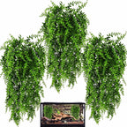 HERCOCCI 3 Pack Reptile Plants, Terrarium Hanging Plants Vines Artificial by HERCOCCI