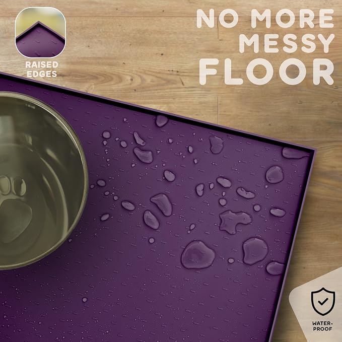 Dog Food Mat - Raised Edges Dogs Mat - Image 5