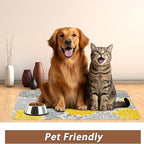 Dahlia Dog Cat Food Mat, Non-Slip Water Bowl Placemat, Indoor Pet Accessories - Image 6