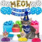 Cat Birthday Party Supplies, Cat Birthday Hat - Image 7