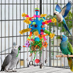 Parrot Toys Bird Toys Perch Pullable Stainless Steel Spoons Colorful Acrylic - Image 4