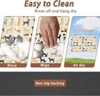 Cute Dog Cat Food Mat, Color Silhouette Absorbent Pet Feeding Mat - Image 4