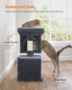 Feandrea Cat Tree, 26.4-Inch Cat Tower, Plush Condo - Image 8