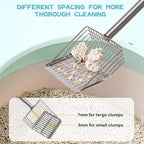 Metal Cat Litter Scoop with Holder Stainless Steel Kitten Poop Scooper - Image 3
