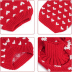 Dxhycc Dog Knitted Sweater Dog Heart Sweater Puppy Sweater Warm Soft Pet - Image 3