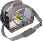 Bird Travel Carrier with Standing Perch, Lightweight Breathable Parrot Cage by TTMJYJH