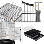 Yaheetech Open Top Rolling Parrot Bird Cage - Image 8