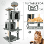 58.5inch Large Cat Tree Tower Condo - Image 3