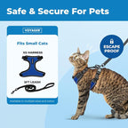 Voyager Escape-Proof Step-in Lock Cat Harness & 5ft Neoprene-Handle Leash Set - Image 2