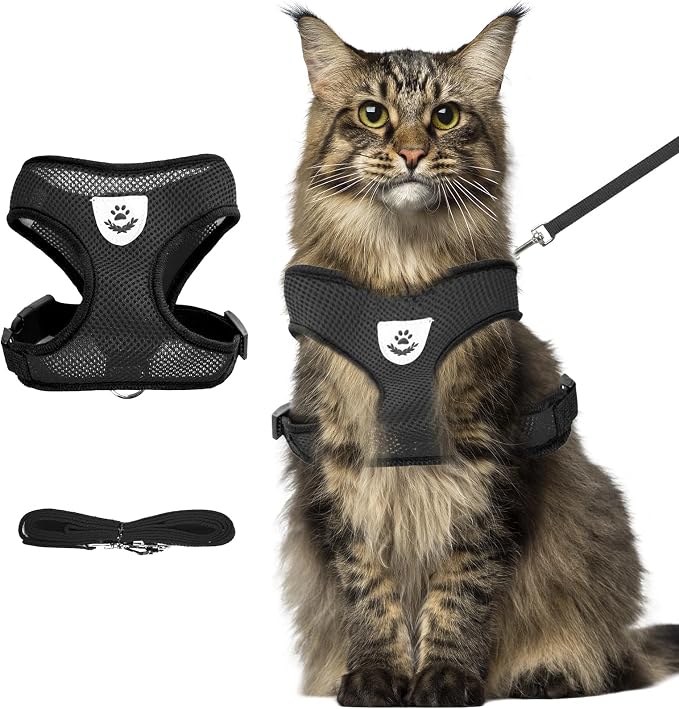 shudyear Summer cat Chest Harness and Leash, Anti-Escape Adjustable Soft mesh by Shudyear