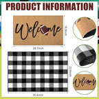 Tinideya 2 Pcs Door Mat Welcome Non Slip Coir Mats Floor Layering Doormats - Image 2