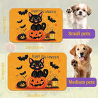 Halloween Cat Pet Feeding Mat, Absorbent Dog Bowl Pad, Quick Dry - Image 2