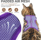 PUPTECK Cat Harness and Leash Set Escape Proof, Reflective Adjustable Soft Mesh - Image 2