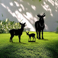 3 Pack Deer Metal Garden Decorative Stakes, Weather Proof Silhouette Statues by Yonisungardenandoutdoor