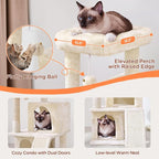 Yaheetech Cat Tree for Indoor Pets, 36in Tower Condo w/Extra Large Perch - Image 4