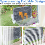2-Pack Cat Window Perch for Cats Inside Cordless, Sturdy Foldable Cat Hammock - Image 4