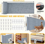3PCS Cat Scratch Mat, 39.4"x11.9" DIY Trimmable Self-Adhesive Cat Scratching Mat - Image 2