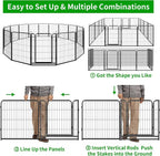 Dog Playpen Outdoor Extra Wide 16 Piece Panels Heavy Duty Dog Fence 40" Height - Image 8