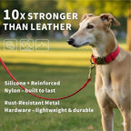 Silicone Dog Collar and Leash Set, Waterproof & Odor-Proof Puppy Collar - Image 2